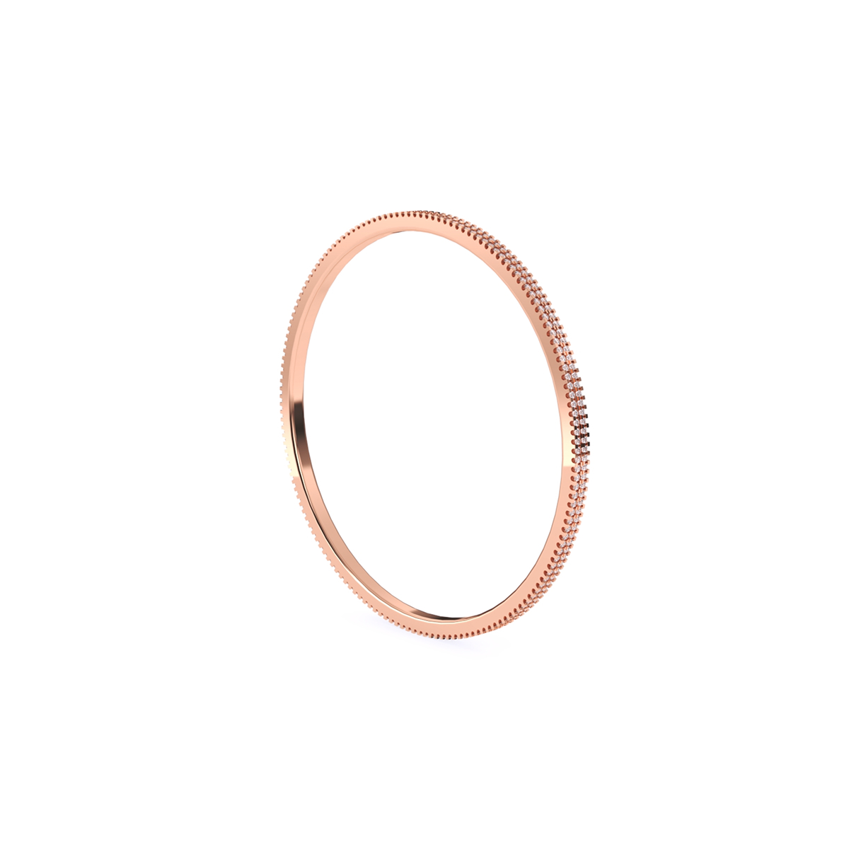 Delicate Two Row Round Diamond Bangle
